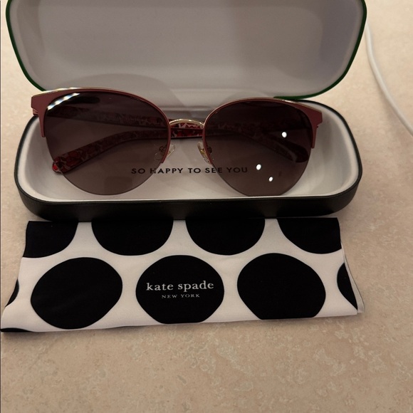 KATE SPADE Women\'s Red Cat-Eye Sunglasses NIB main image 6